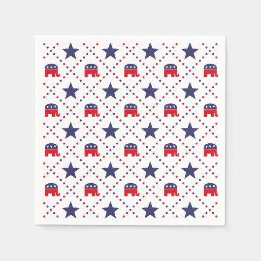 Serviette En Papier Motif républicain du diamant (Devant)