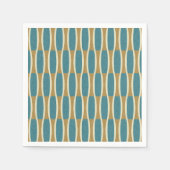 Serviette En Papier Motif rétro Mid-Century Moderne (Devant)