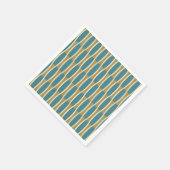 Serviette En Papier Motif rétro Mid-Century Moderne (Coin)