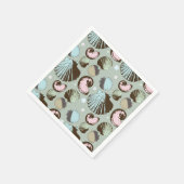 Serviette En Papier Motif Retro Seashell (Coin)