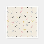 Serviette En Papier Motif Retro Squiggle (Devant)