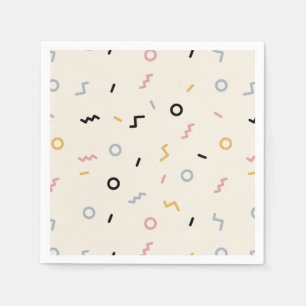 Serviette En Papier Motif Retro Squiggle