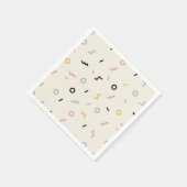 Serviette En Papier Motif Retro Squiggle (Coin)