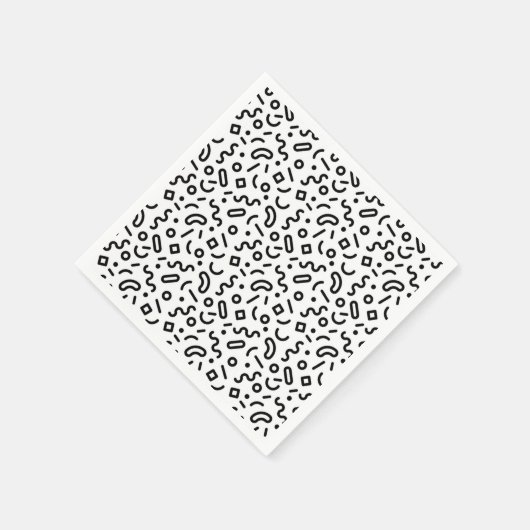 Serviette En Papier Motif Retro Squiggle (Coin)