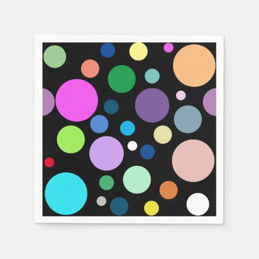 Serviette En Papier motif rond (Devant)
