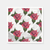 Serviette En Papier Motif rose (Devant)