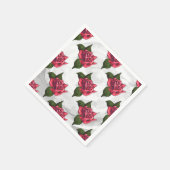 Serviette En Papier Motif rose (Coin)