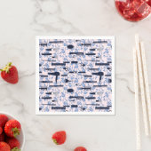 Serviette En Papier Motif Rose bleu Beauty Care (En situation)