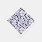 Serviette En Papier Motif Rose bleu Beauty Care (Coin)