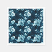 Serviette En Papier Motif Rose bleu classique (Devant)