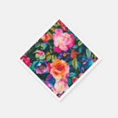 Serviette En Papier Motif rose chic et dynamique (Coin)