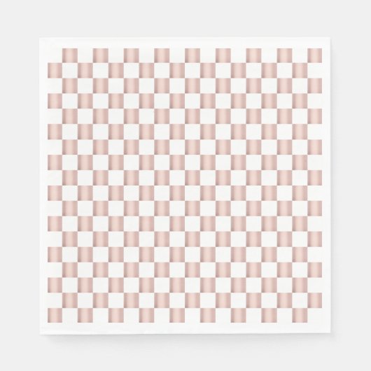 Serviette En Papier Motif rose de tableau de bord rose or (Devant)