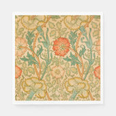 Serviette En Papier Motif rose et Rose (par William Morris) (Devant)