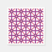 Serviette En Papier Motif rose et violet funky (Devant)