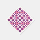 Serviette En Papier Motif rose et violet funky (Coin)