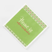 Serviette En Papier Motif rouge accentué (Coin)