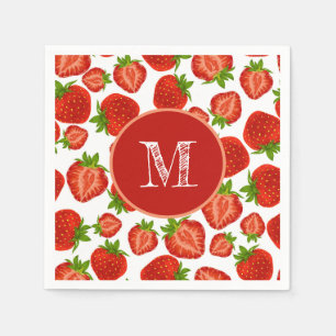 Serviette En Papier Motif Rouge Fraises Fraise