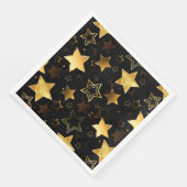 Serviette En Papier Motif sans couture avec étoiles d'or (Coin)