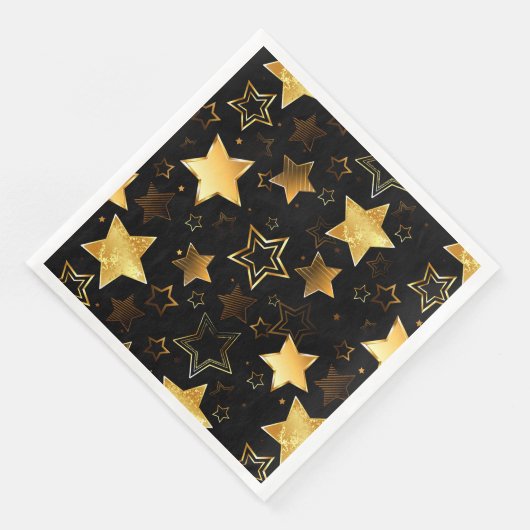 Serviette En Papier Motif sans couture avec étoiles d'or (Coin)