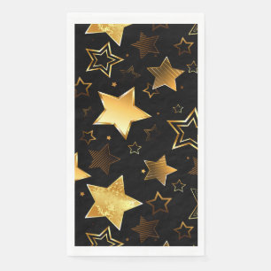 Serviette En Papier Motif sans couture avec étoiles d'or