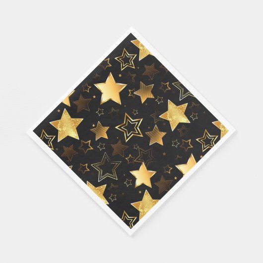 Serviette En Papier Motif sans couture avec étoiles d'or (Coin)