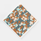 Serviette En Papier Motif sans couture avec filles noires et blanches (Coin)