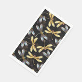 Serviette En Papier Motif sans couture avec libellules d'or (Coin)