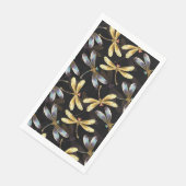 Serviette En Papier Motif sans couture avec libellules d'or (Coin)