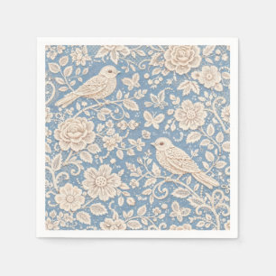 Serviette En Papier Motif sans couture de chinoiserie oiseau et fleur