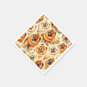 Serviette En Papier Motif sans couture de Chow-Chow Retro (Coin)