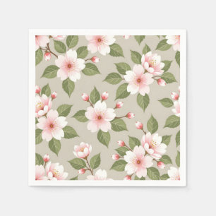 Serviette En Papier Motif sans couture de fleurs de cerisier élégantes