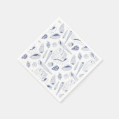 Serviette En Papier Motif sans joint avec coquillages (Coin)