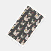 Serviette En Papier Motif sans soudure de Pâques avec poulet. (Coin)