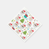 Serviette En Papier Motif Santa Clauses (Coin)