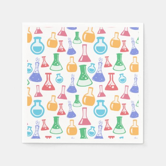 Serviette En Papier Motif scientifique divertissant Beakers and Flaque (Devant)