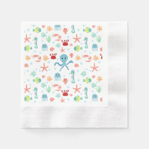 Serviette En Papier motif Sea World