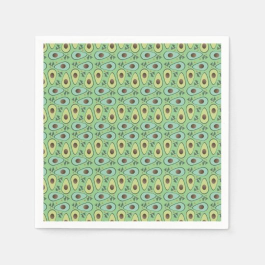 Serviette En Papier Motif semi-verdoyant Avocado (Devant)