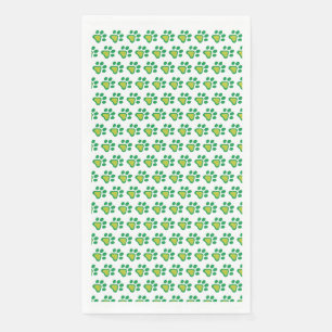 Serviette En Papier Motif Shamrock Dog Paw   Saint Patrick's Day
