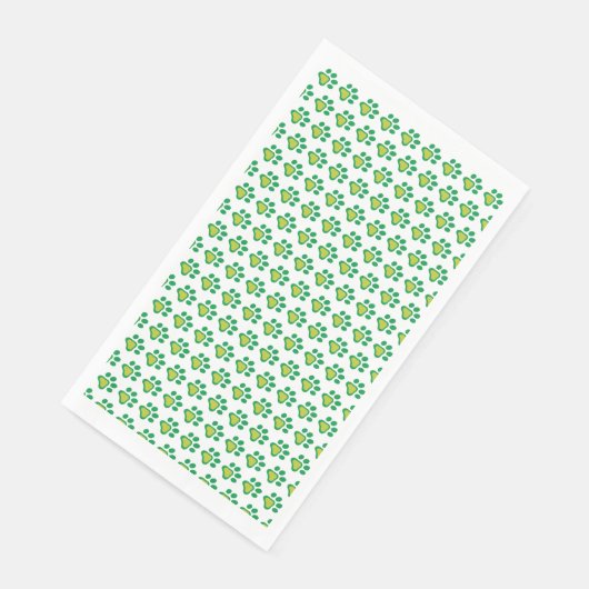 Serviette En Papier Motif Shamrock Dog Paw | Saint Patrick's Day (Coin)