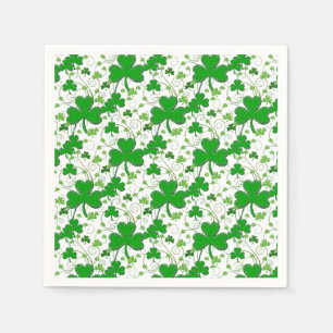 Serviette En Papier Motif Shamrock irlandais
