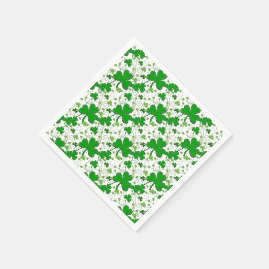 Serviette En Papier Motif Shamrock irlandais (Coin)