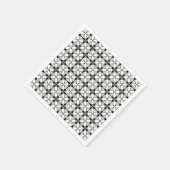 Serviette En Papier Motif Shippo noir et blanc classique (Coin)