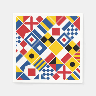 Serviette En Papier Motif Signal nautique