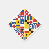 Serviette En Papier Motif Signal nautique (Coin)