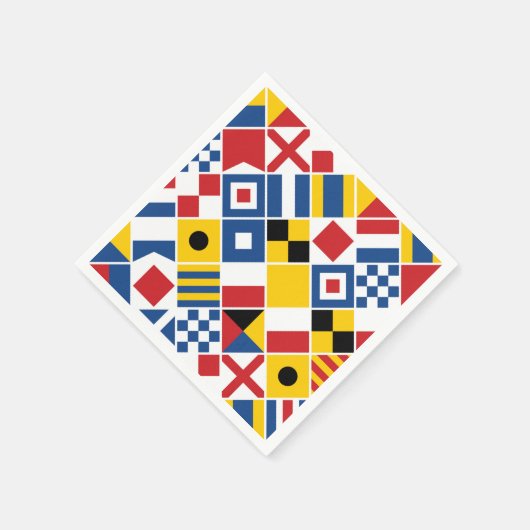 Serviette En Papier Motif Signal nautique (Coin)