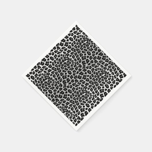 Serviette En Papier Motif simple léopard des neiges (Coin)