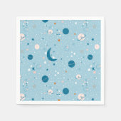 Serviette En Papier Motif Sky & Space bleu (Devant)