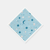 Serviette En Papier Motif Sky & Space bleu (Coin)