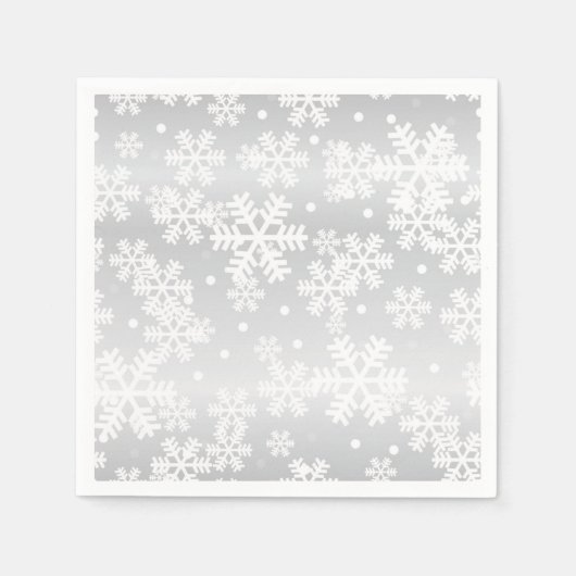 Serviette En Papier Motif Snowflake (Devant)