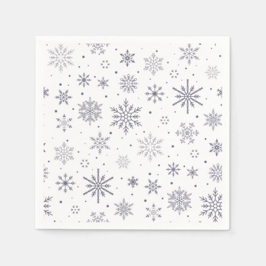 Serviette En Papier Motif Snowflake (Devant)